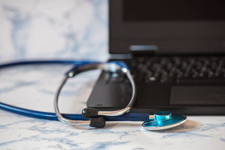 Stethoscope and notebook