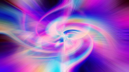 Background of neon rainbow swirling flower texture