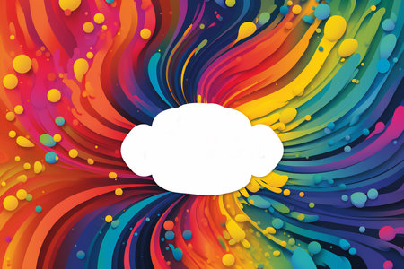 Vibrant abstract brushstrokes in a dynamic composition. Holi Festival conceptの素材