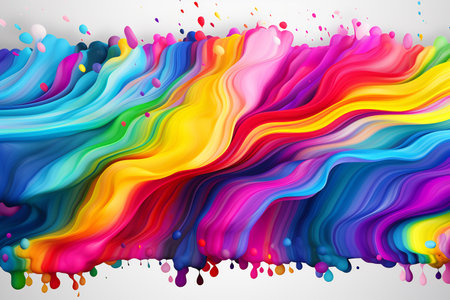 Vibrant abstract brushstrokes in a dynamic composition. Holi Festival conceptの素材