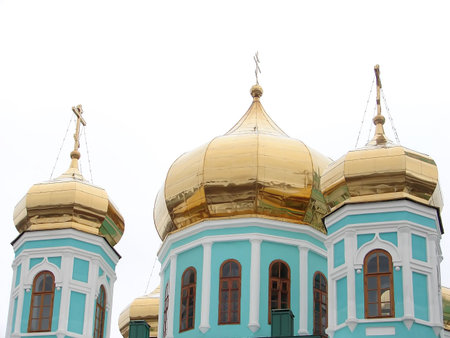 Winter. Russian church. Old architecture. 