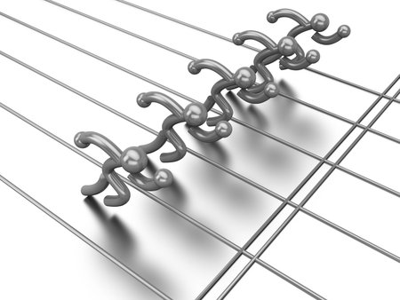 Athletics competition. On mirror surface. Computer graphicsの写真素材