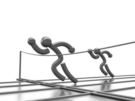 Athletics competition. On mirror surface. Computer graphicsの写真素材