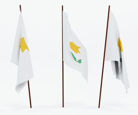 The state flag of Cyprus. On white background