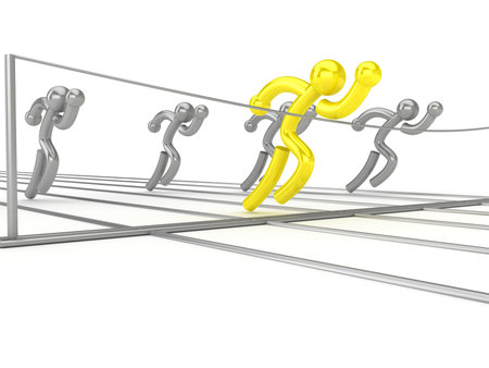 Athletics competition. On white surface. Computer graphicsの写真素材