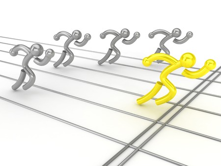 Athletics competition. On white surface. Computer graphicsの写真素材