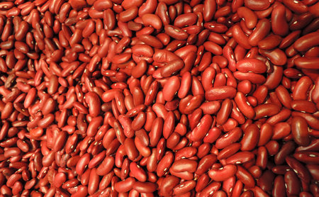 Scattered Red Beans Top View Texture Background
