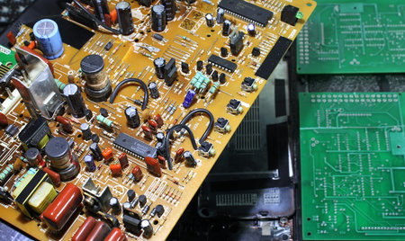 Rare Electronic Board With Shortage Microchips And Radio Components
