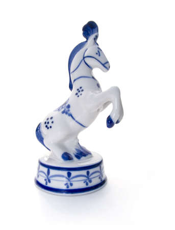 Figure of the horse. National crafts of Russia. Gzhel.の写真素材