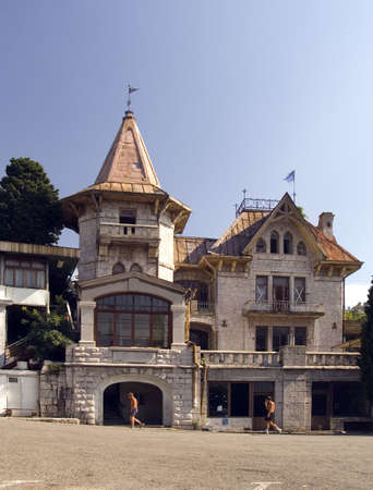 Old country house in seaside city.の写真素材