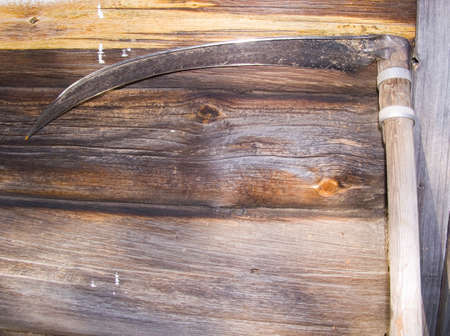 The old tool for to mow a grassの写真素材