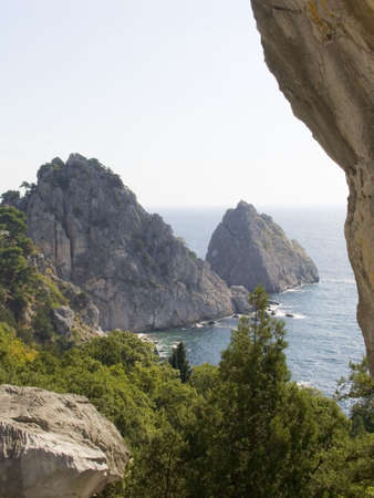 Mountain the Cat in Crimea. Coast of Black seaの写真素材