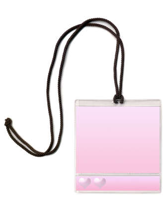 Badge Valentine's day. Isolated on a white backgroundの写真素材