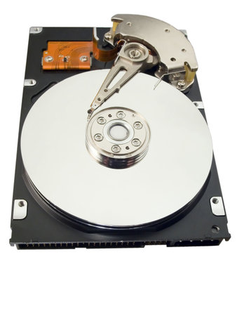 Hard disk for a computer on a white background