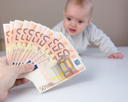 Saving for childs education.の写真素材