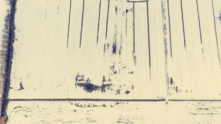 Drop down view of snow covered fields.の写真素材