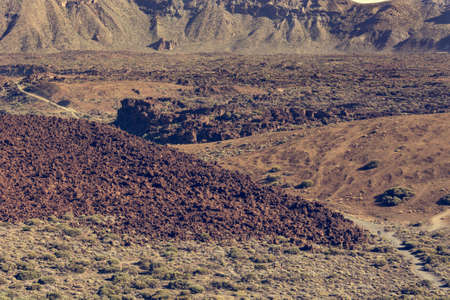 Spectacular landscape with many interesting forms of volcanic activity.の写真素材