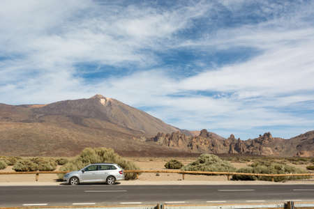 Spectacular landscape with many interesting forms of volcanic activity.の写真素材
