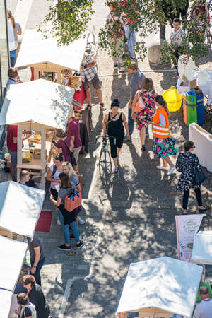 Ljubljana, Slovenia - September 13: Official opening of Zero waste store Rifuzl, on September 13 in Ljubljana, Sloveniaのeditorial素材