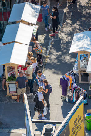 Ljubljana, Slovenia - September 13: Official opening of Zero waste store Rifuzl, on September 13 in Ljubljana, Sloveniaのeditorial素材