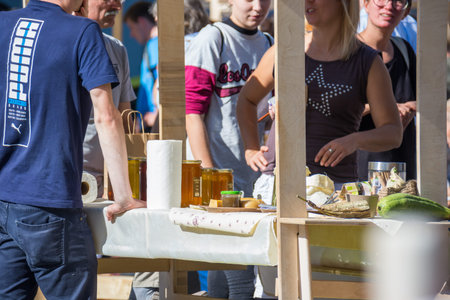 Ljubljana, Slovenia - September 13: Official opening of first Zero waste store Rifuzl, on September 13 in Ljubljana, Sloveniaのeditorial素材