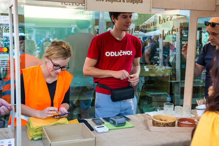 Ljubljana, Slovenia - September 13: Official opening of first Zero waste store Rifuzl, on September...