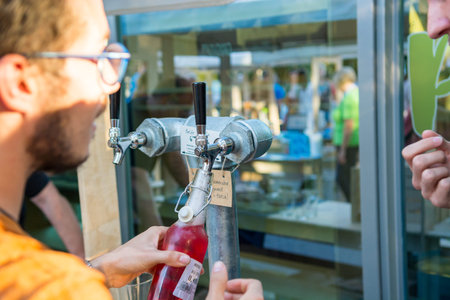 Ljubljana, Slovenia - September 13: Official opening of first Zero waste store Rifuzl, on September...
