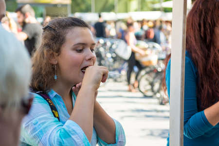 Ljubljana, Slovenia - September 13: Official opening of first Zero waste store Rifuzl, on September 13 in Ljubljana, Sloveniaのeditorial素材