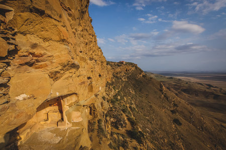 Massive Garedjian Ridge in Georgia near David Gareji Monastery looking towards Azerbaijan.