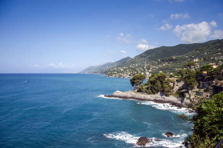 Italian coast at Ligurian seaの写真素材