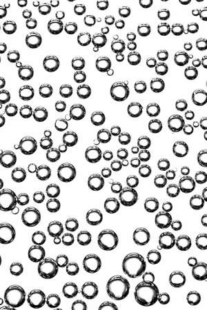 Group of bubbles formed on a glass の写真素材