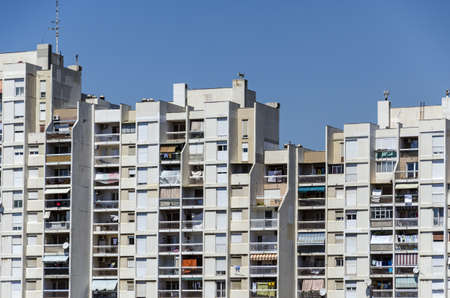 Generic facade view over block of flats.の写真素材