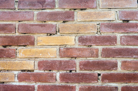 Decorative brick tiles on a wall texture の写真素材