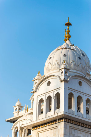 Close up sikh tempel Gurudwara at Pushkar, Rajasthan, India.の写真素材