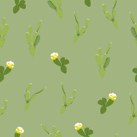 seamless pattern with cactusのイラスト素材