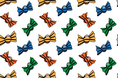 Halloween candy stripes in different colors, isolated pattern vector illustration for design and decorationのイラスト素材