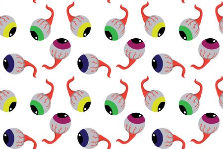 Halloween eyeball, isolated pattern vector illustration for design and decorationのイラスト素材