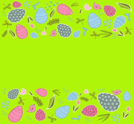 easter background green vector illustrationのイラスト素材