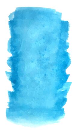 Vector watercolor background blue smear, stock illustration for design and decor, white background, banner, template, poster, cardのイラスト素材