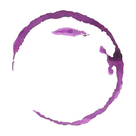 Vector watercolor, circle of violet color on a white background, stock illustration for design and decor, banner, template, postcard, card.のイラスト素材