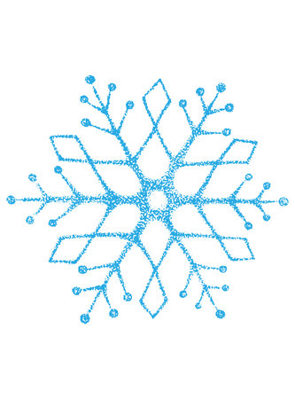 Vintage snowflakes, dotwork style vector illustration, Christmas picture, for design and decorのイラスト素材