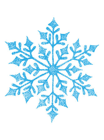 Vintage snowflakes, dotwork style vector illustration, Christmas picture, for design and decorのイラスト素材