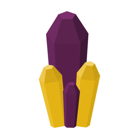 A precious mineral stone in boho style is isolated on a white background. Vector illustration for magic rituals and palmistry.のイラスト素材