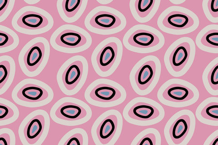Geometric seamless pattern in a modern mid-century style. Vector illustration in a simple style. A...