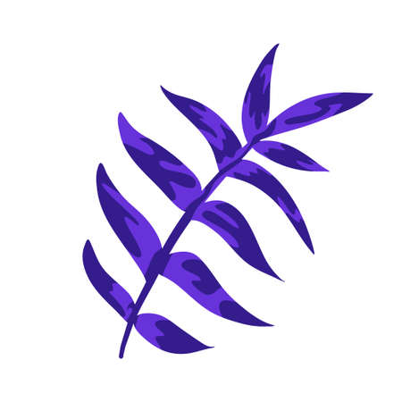 Neon floral isolated for textile design. neon jungle in blue, pink and purple color. Modern exotic design. Bright botanical summer motifのイラスト素材