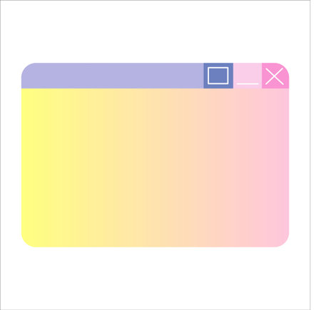 Retro vaporwave window browser isolated y2k style. Aesthetic pop flat vector illustration. Y2k...