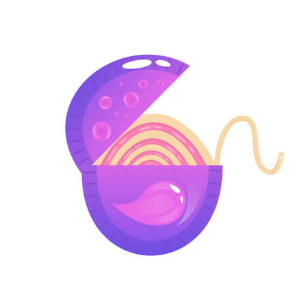 Retro 90s hippie gum isolated illustration cartoon style. Vector cartoon 1990 style set. Retro elements isolated.のイラスト素材