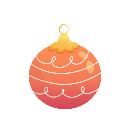 Hygge cozy christmas toy isolated. cartoon flat vector illustration. Isolated vector illustration. Holiday xmas decor. Christmas cozy elementsのイラスト素材