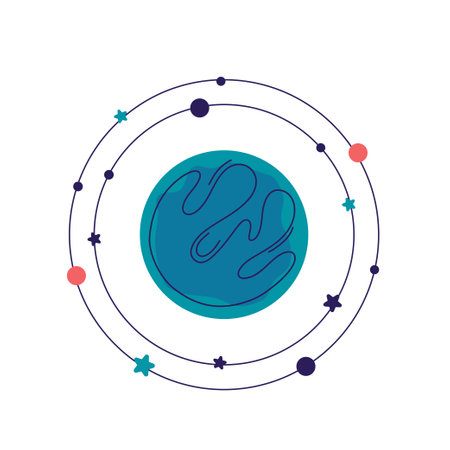 Mystic celestial sun isolated. Tribal celestial tattoo. Isolated vector illustration. Mystic moon illustration. Vector flat drawing.のイラスト素材