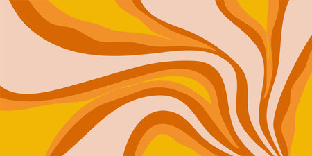 Psychedelic trippy y2k retro background swirl. simple vector illustration. Groovy wave print. vintage background. Psychedelic groovy spiralのイラスト素材